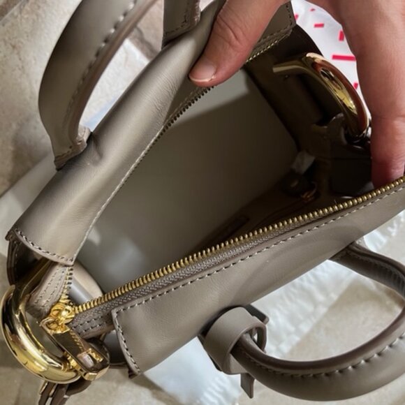 J. Crew Harper mini satchel in Italian leather DESERT CANYON (Taupe grey) - Picture 7 of 8
